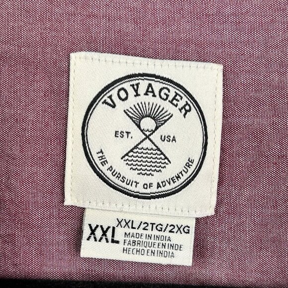 Voyager purple short sleeve button down size XXL - Picture 4 of 6